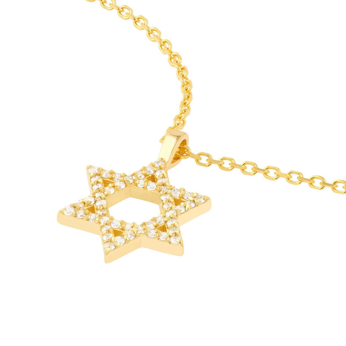 1/5tcw Diamond Star of David Necklace