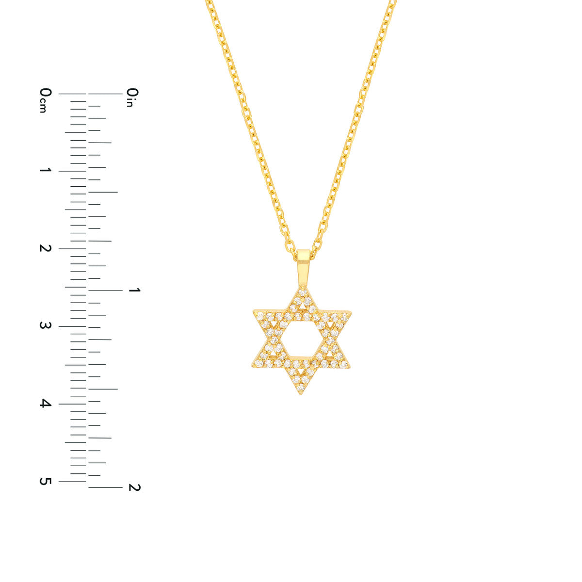 1/5tcw Diamond Star of David Necklace