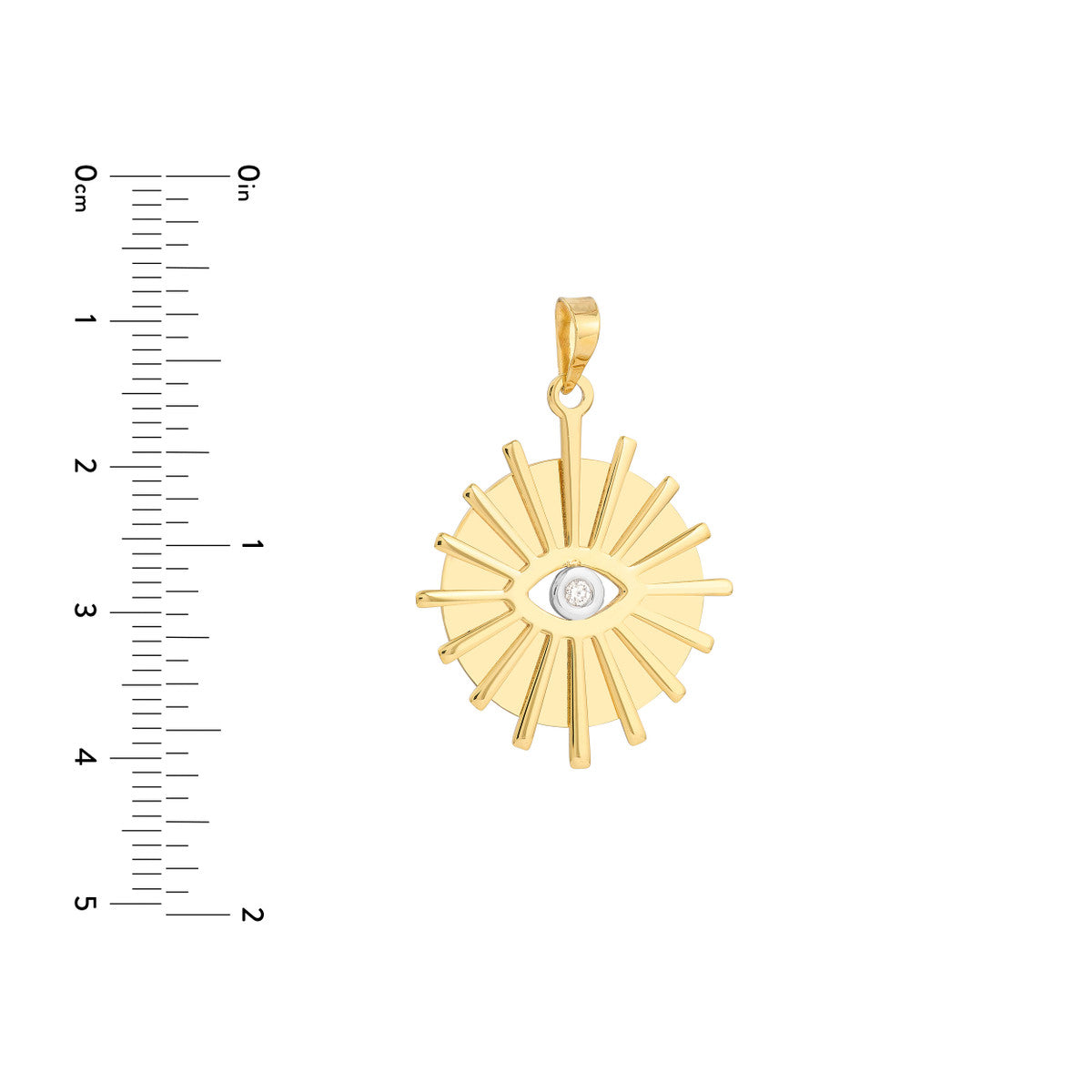 3pt Diamond Eye Stick Frame Pendant