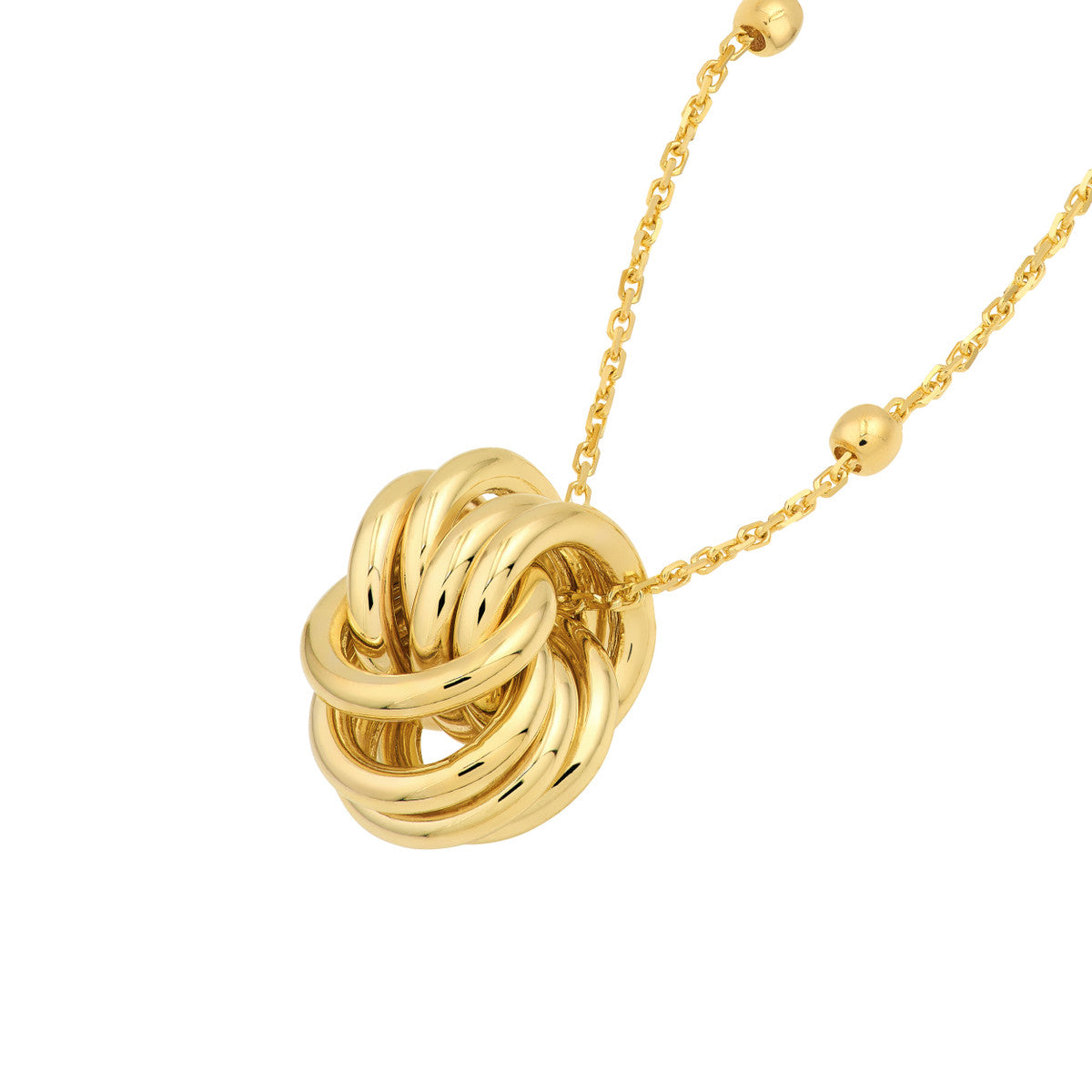 Round Link Nest Pendant Station Necklace