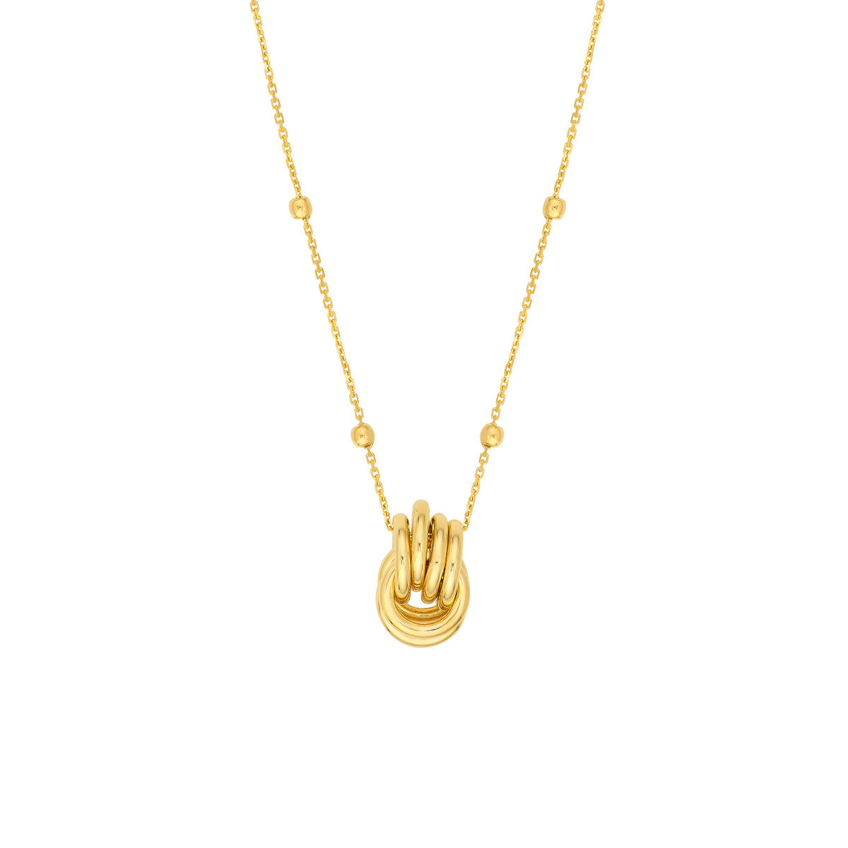 Round Link Nest Pendant Station Necklace