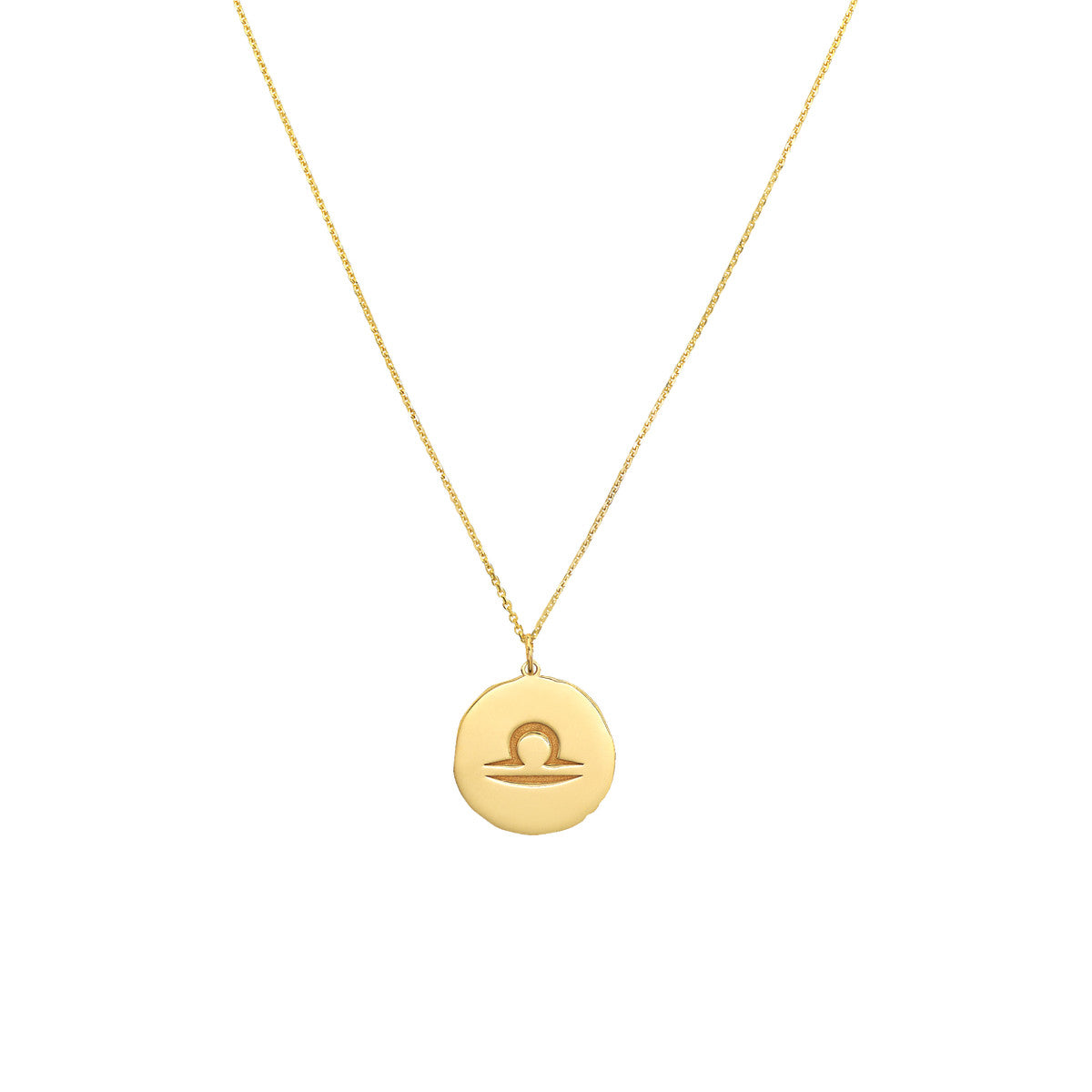 Libra Organic Disc Pendant Necklace