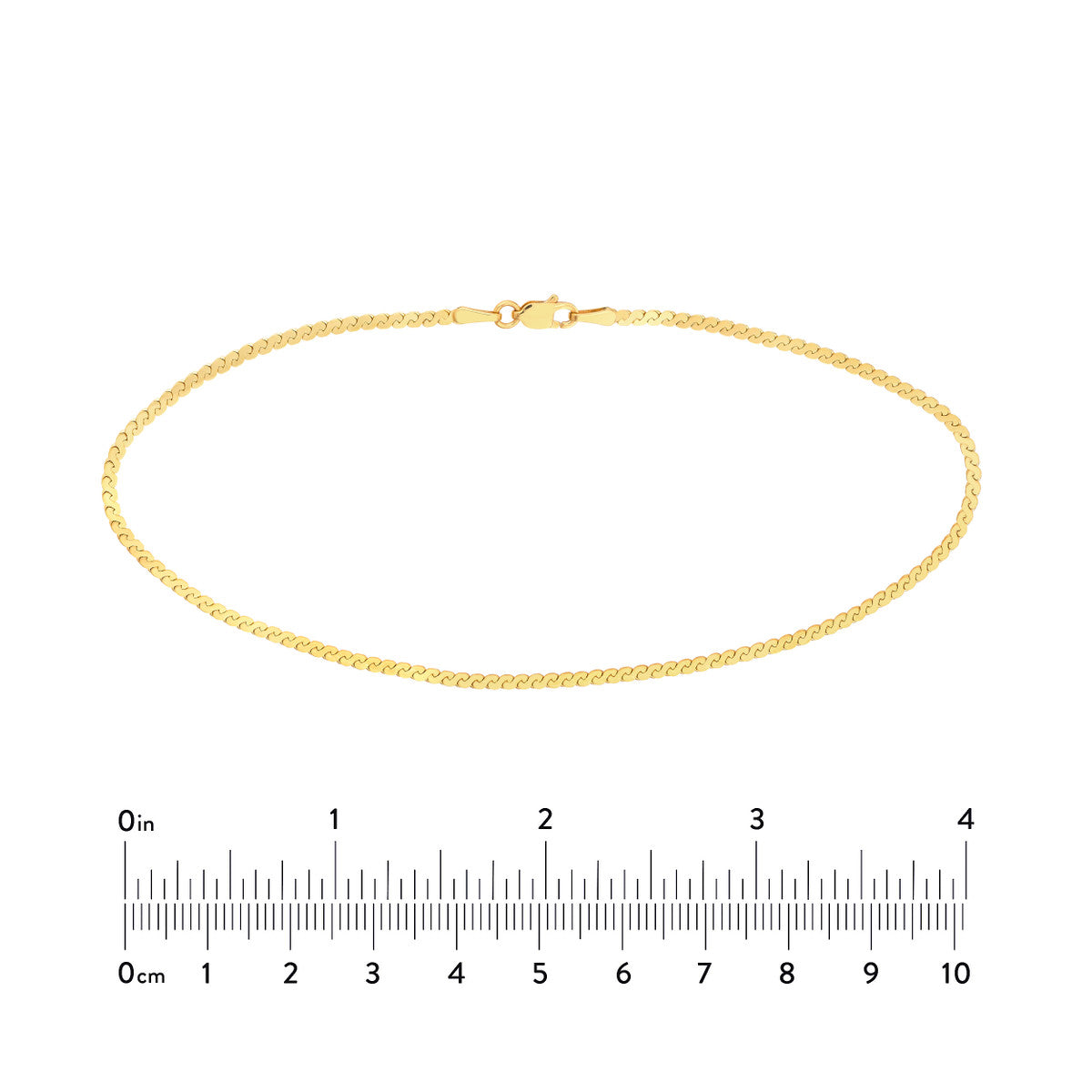 2.0mm Serpentine Chain with Lobster Lock
