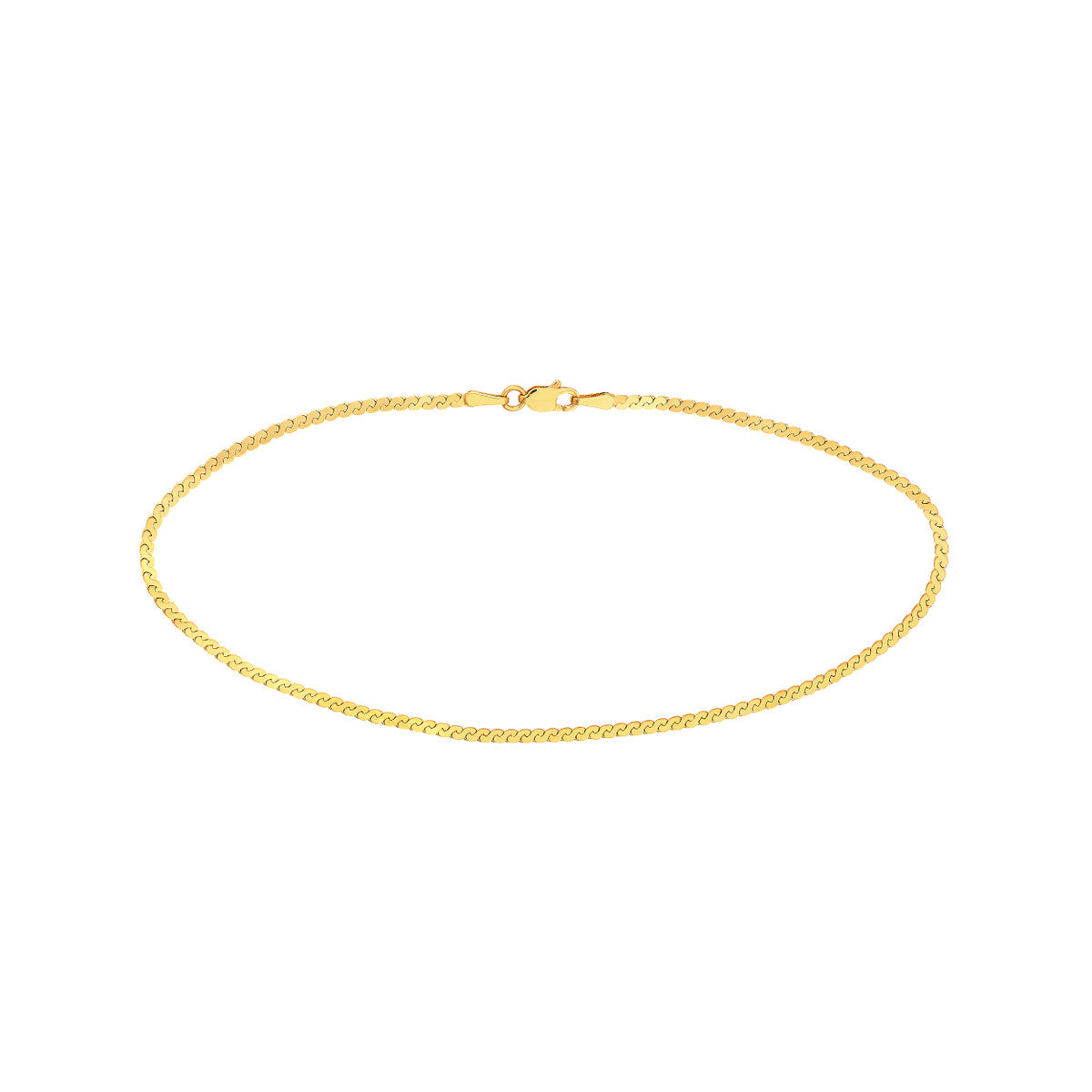 2.0mm Serpentine Chain with Lobster Lock