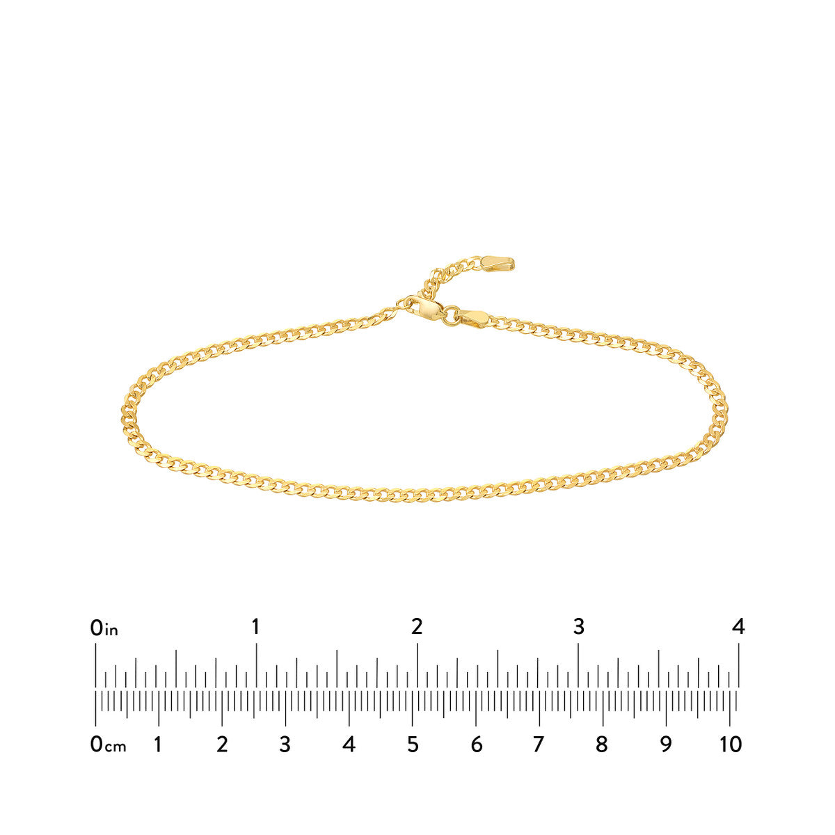 Open Curb Chain Adjustable Anklet