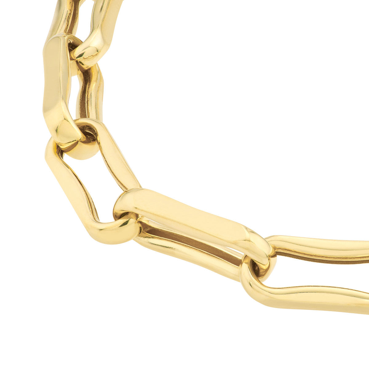 Oval Pinched Link Bracelet