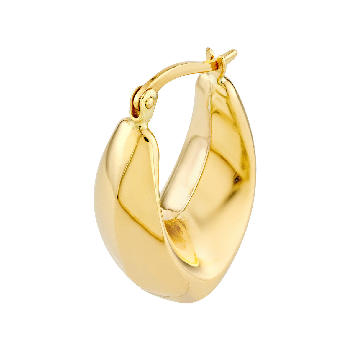 Oval Pointed Teardrop Hoop Earrings