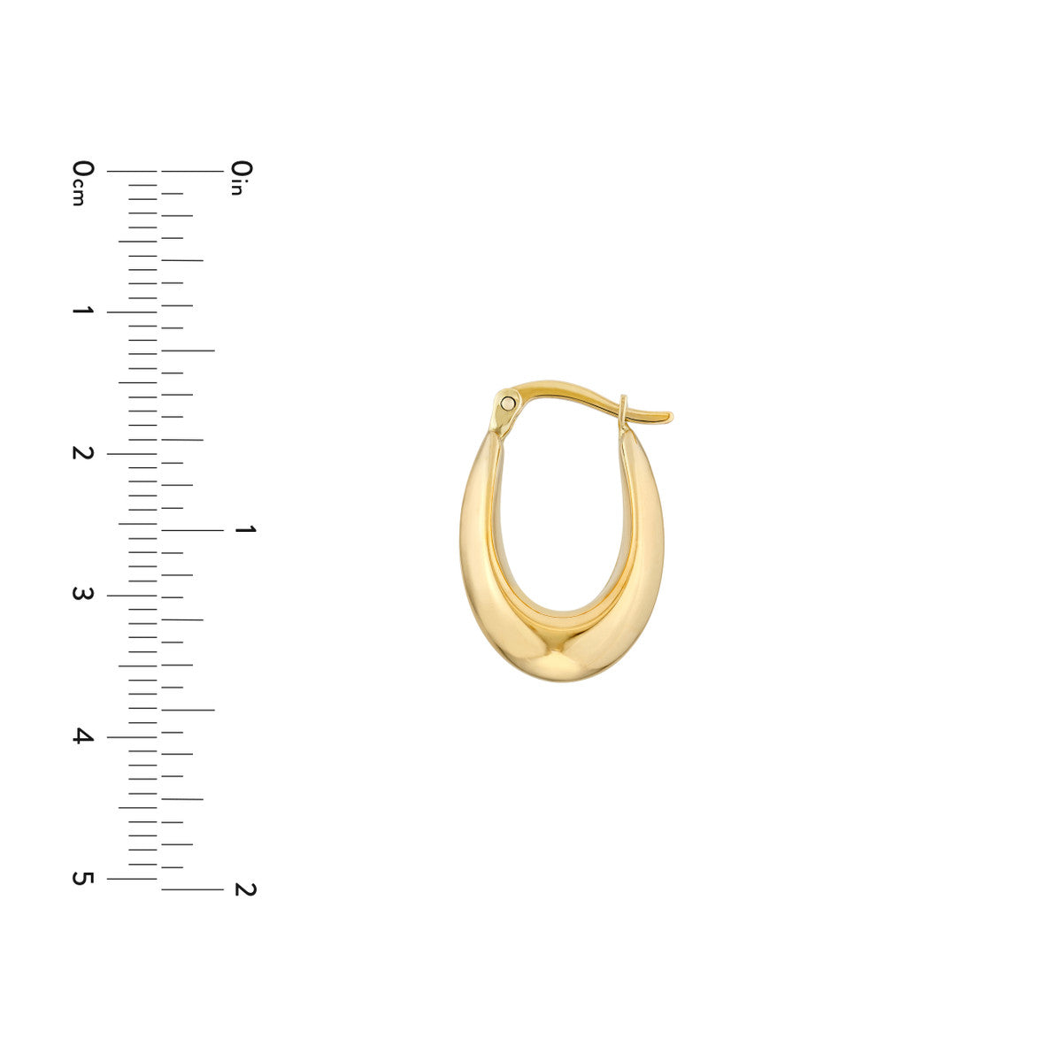 Oval Teardrop Hoop Earrings
