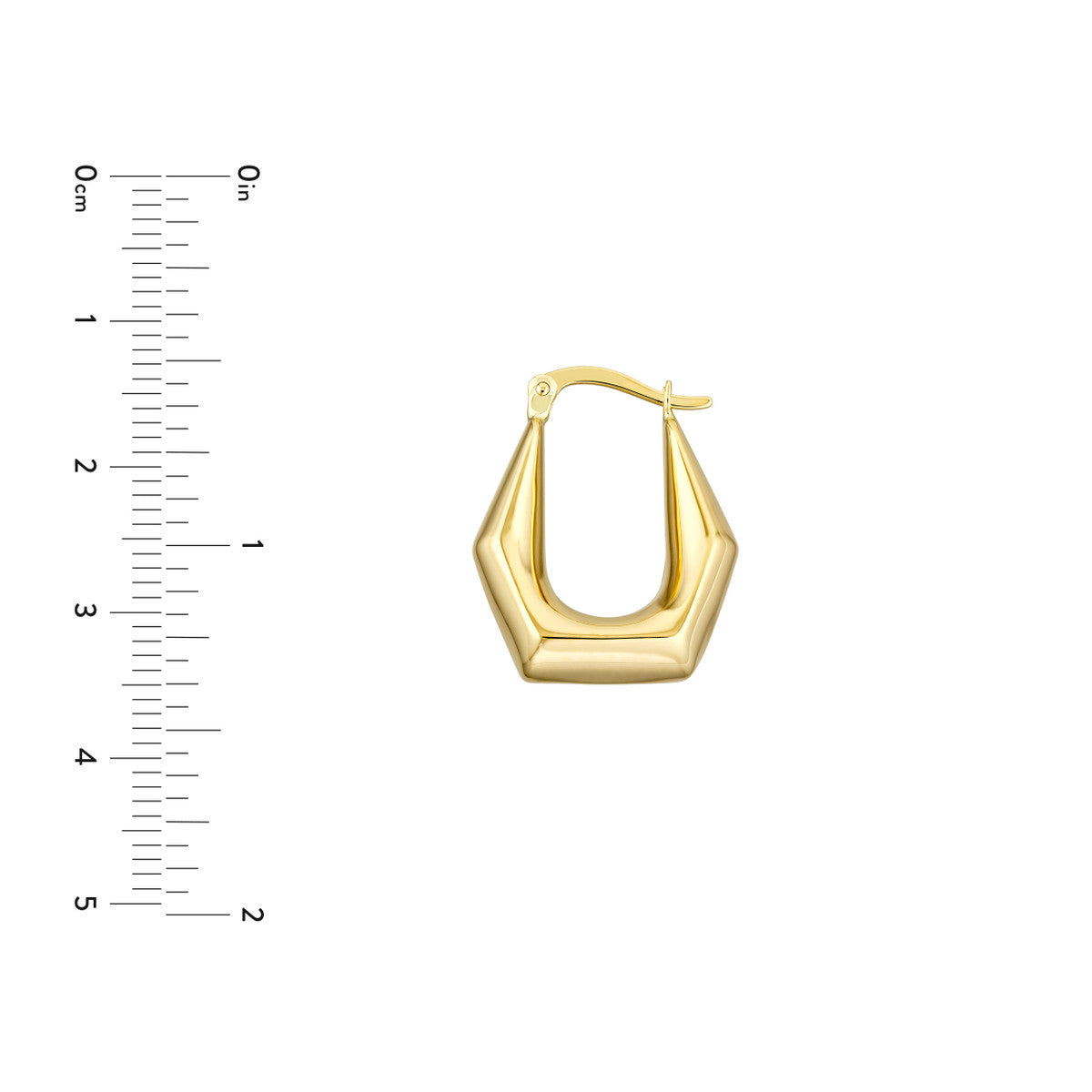 Pentagon Oval Hoop Earrings