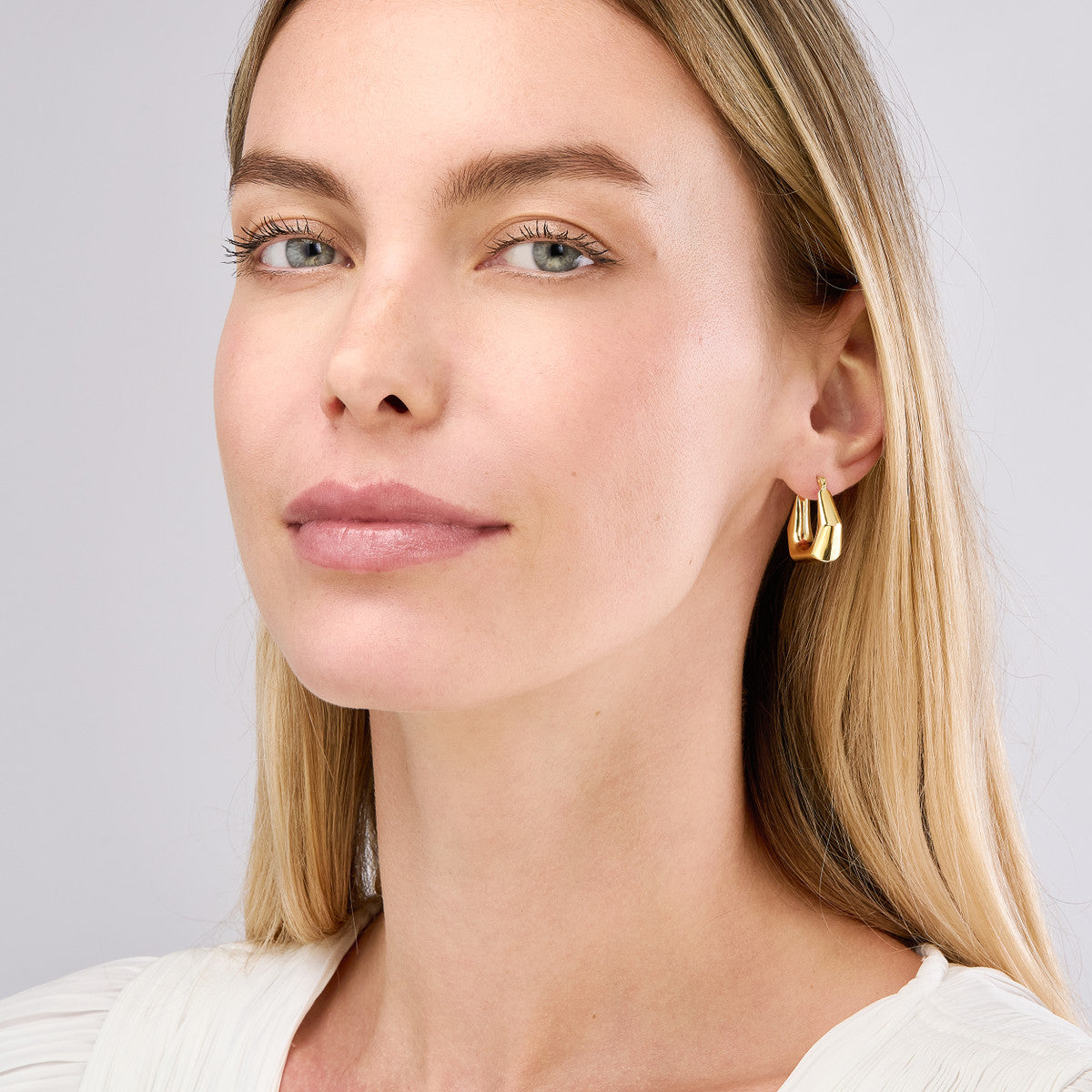 Pentagon Oval Hoop Earrings