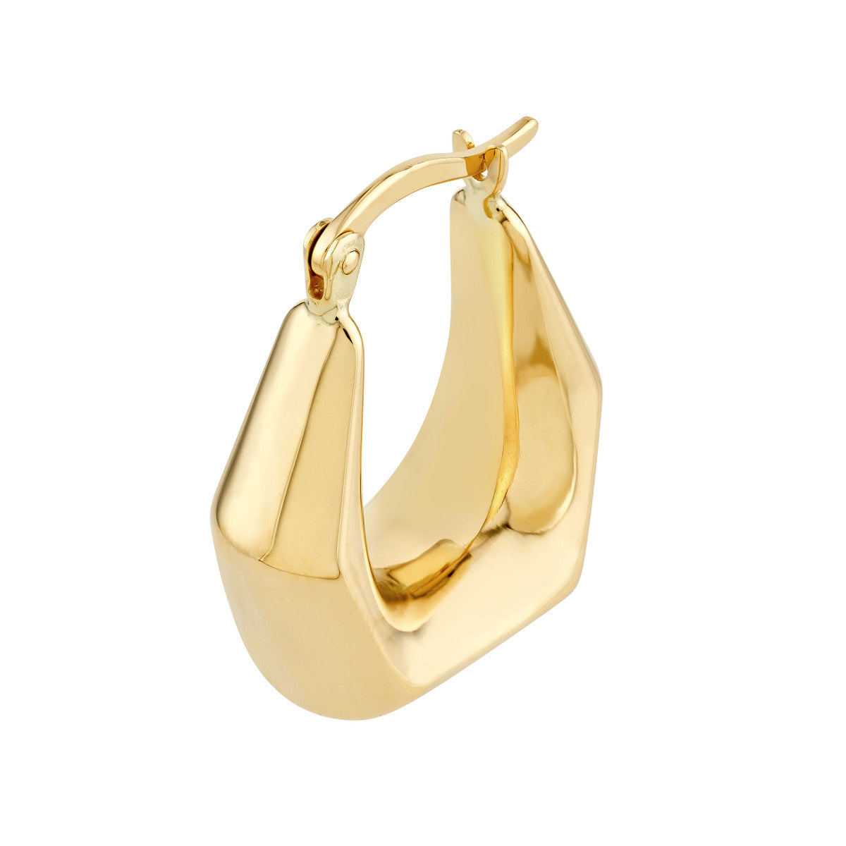 Pentagon Oval Hoop Earrings