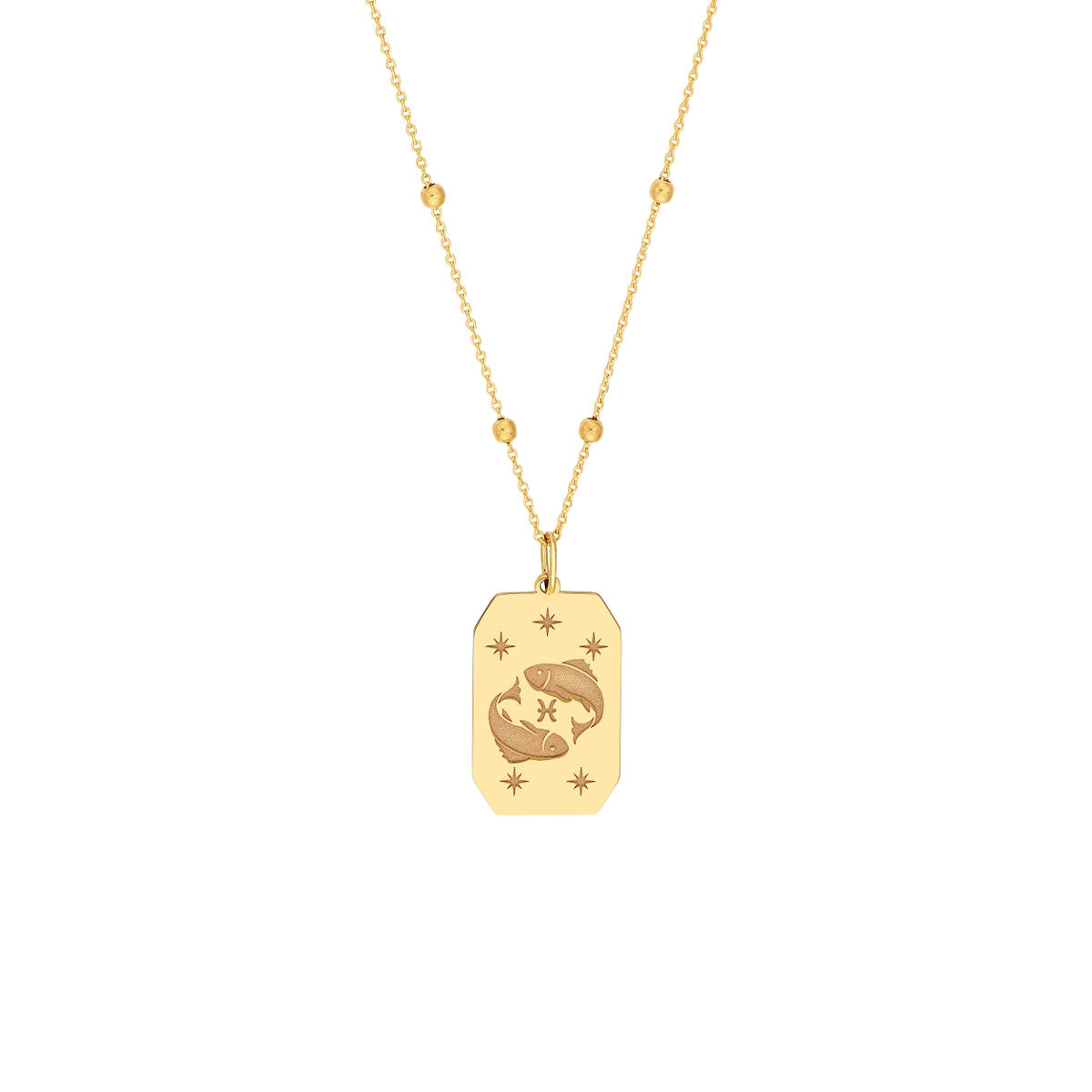 Pisces Engraved Pendant