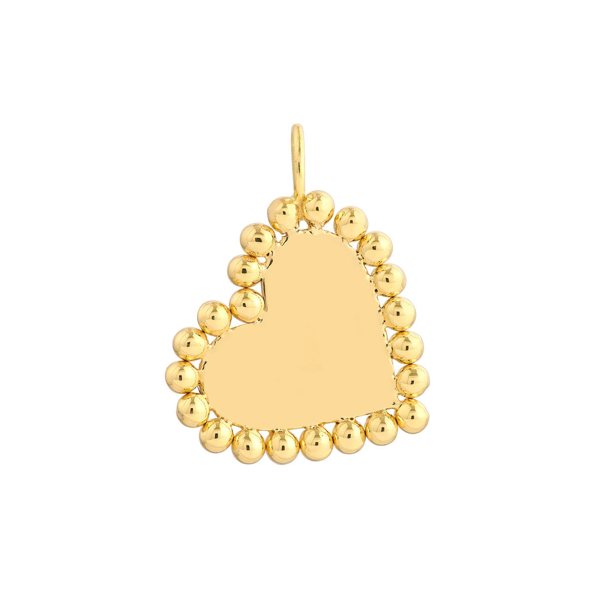 Polished Ball Heart Pendant