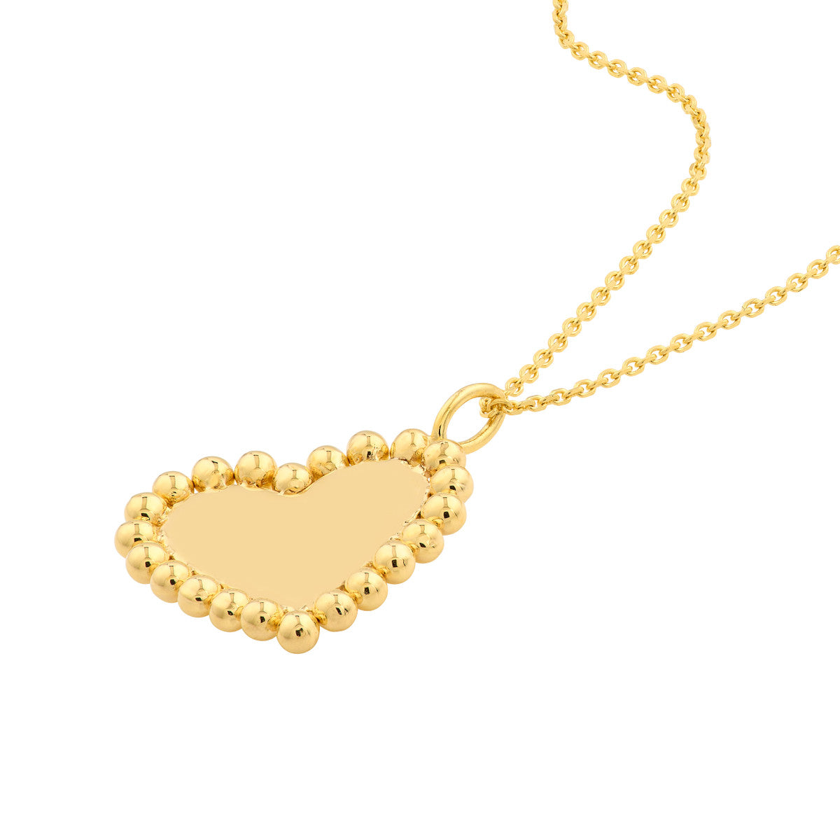 Polished Ball Heart Pendant