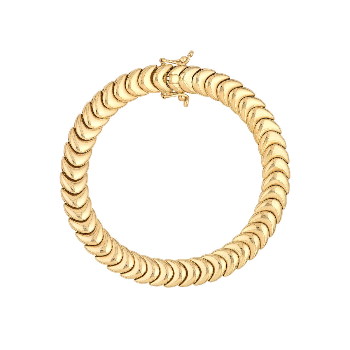 Polished Caterpillar Chain Bracelet