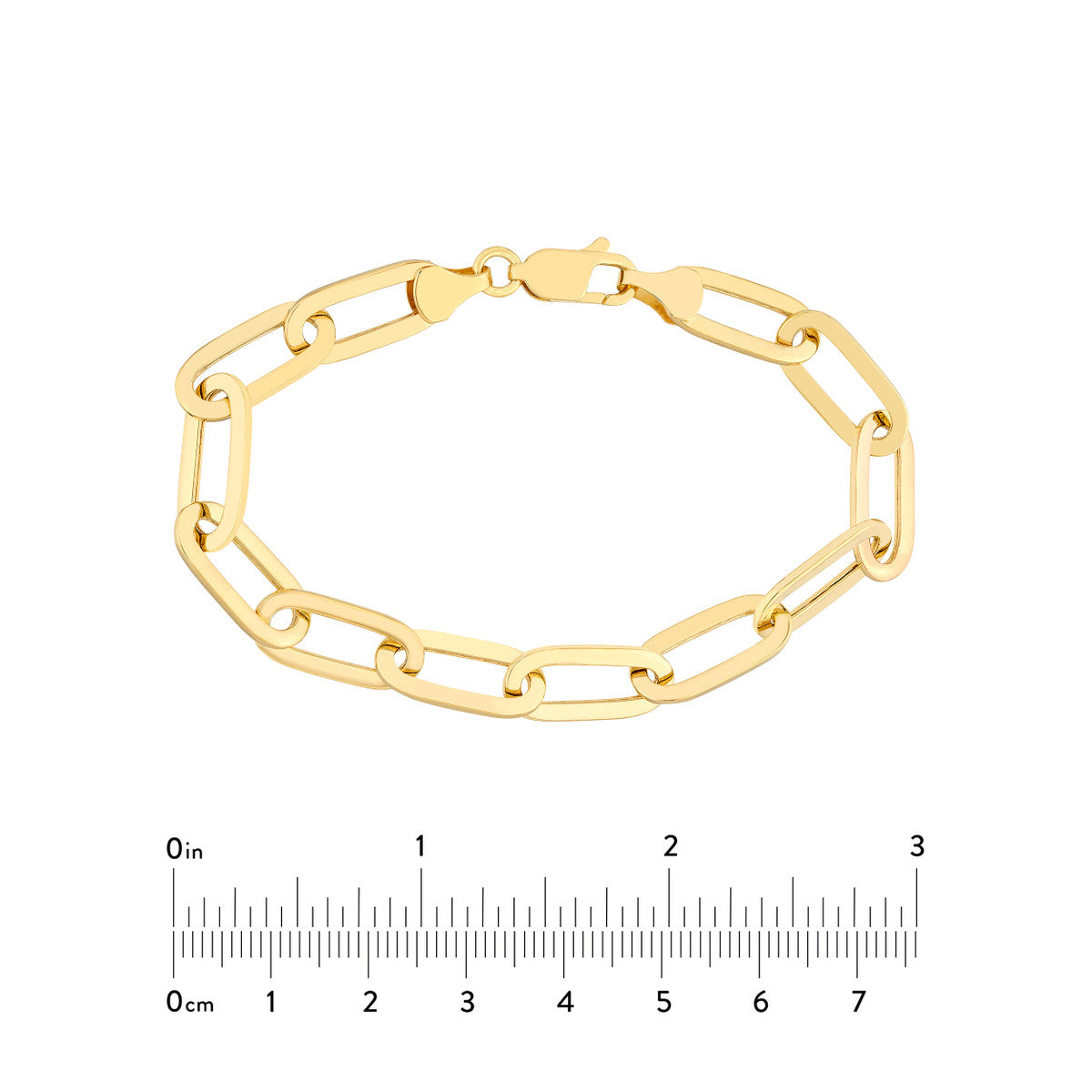 Polished Oval Link Bracelet