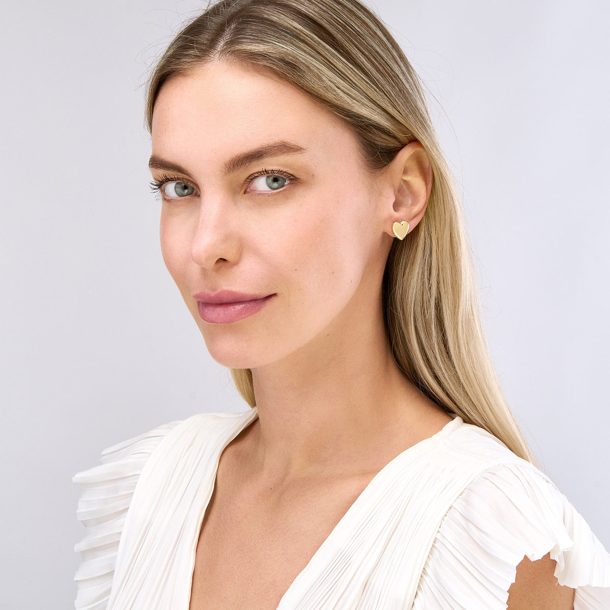 Polished Puff Heart Earrings