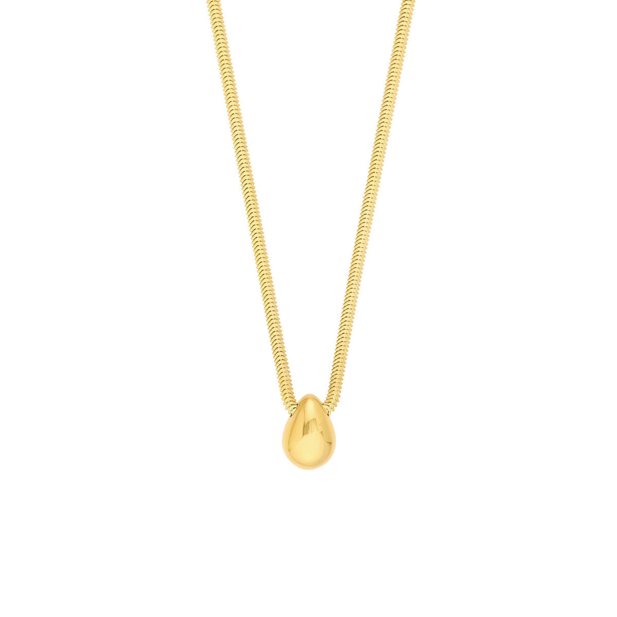 Puff Teardrop Snake Necklace