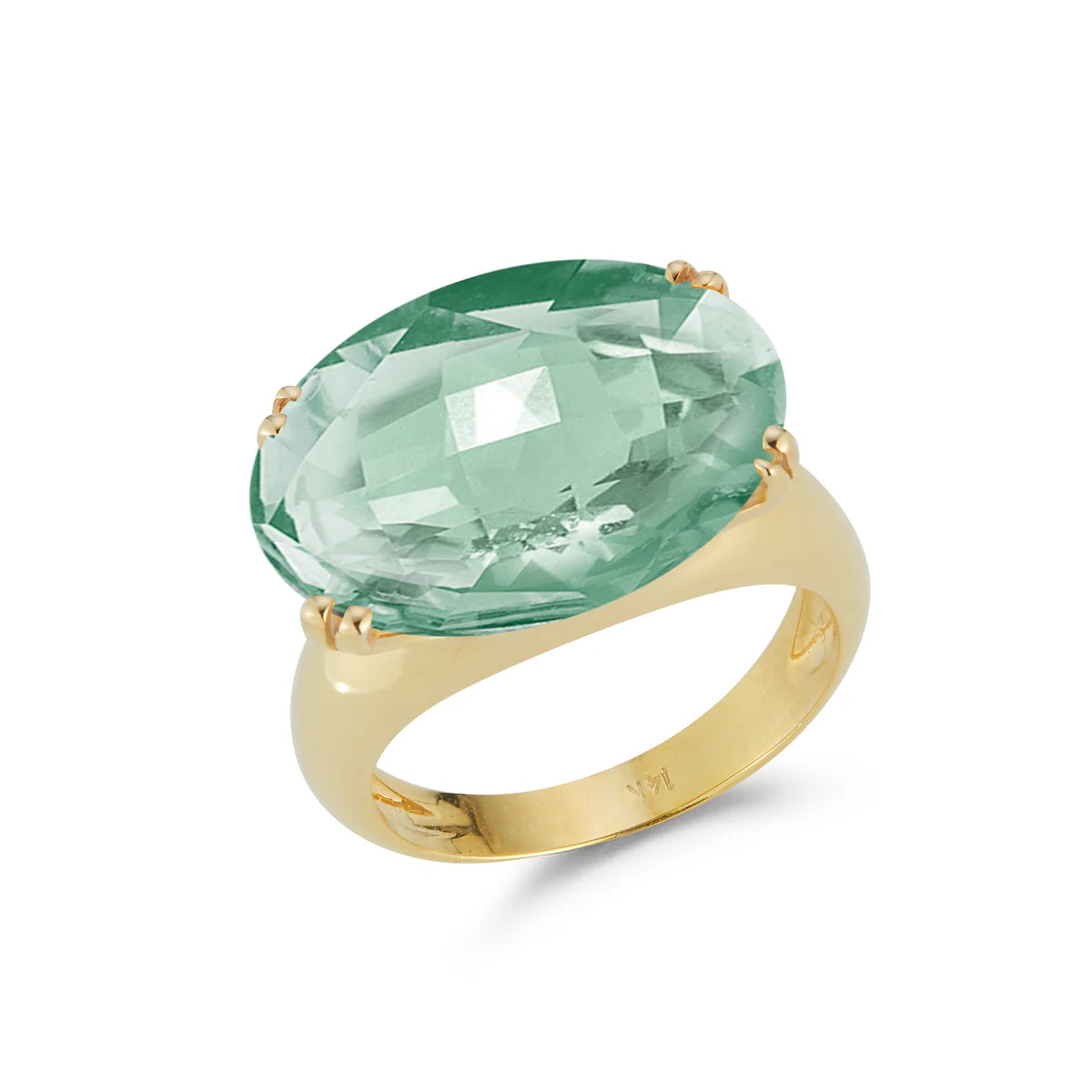 Green Amethyst Cocktail Ring