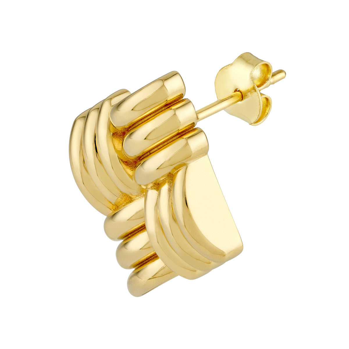 Square Lattice Pattern Stud Earrings