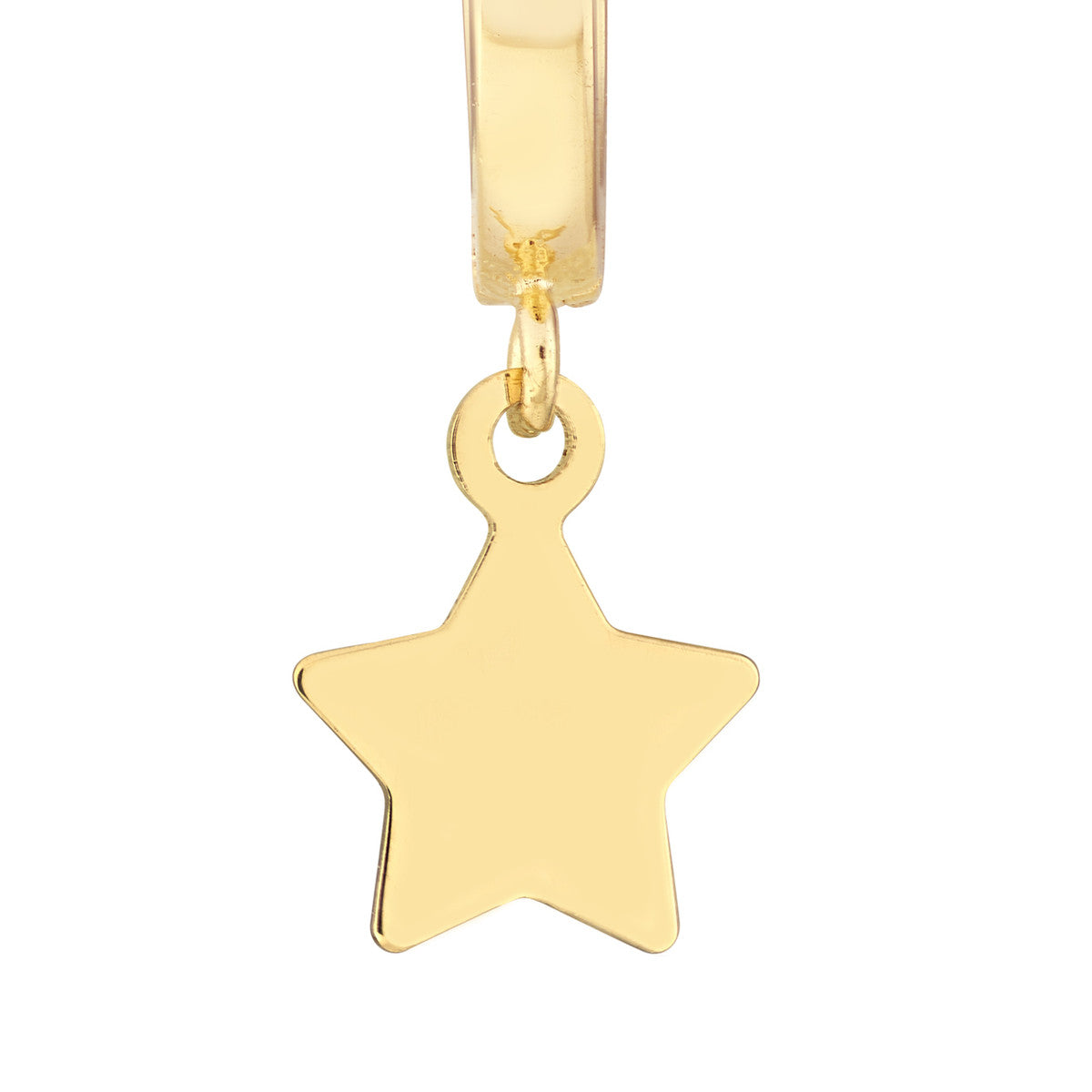 Mini Huggie Hoop Earrings with Star Drop