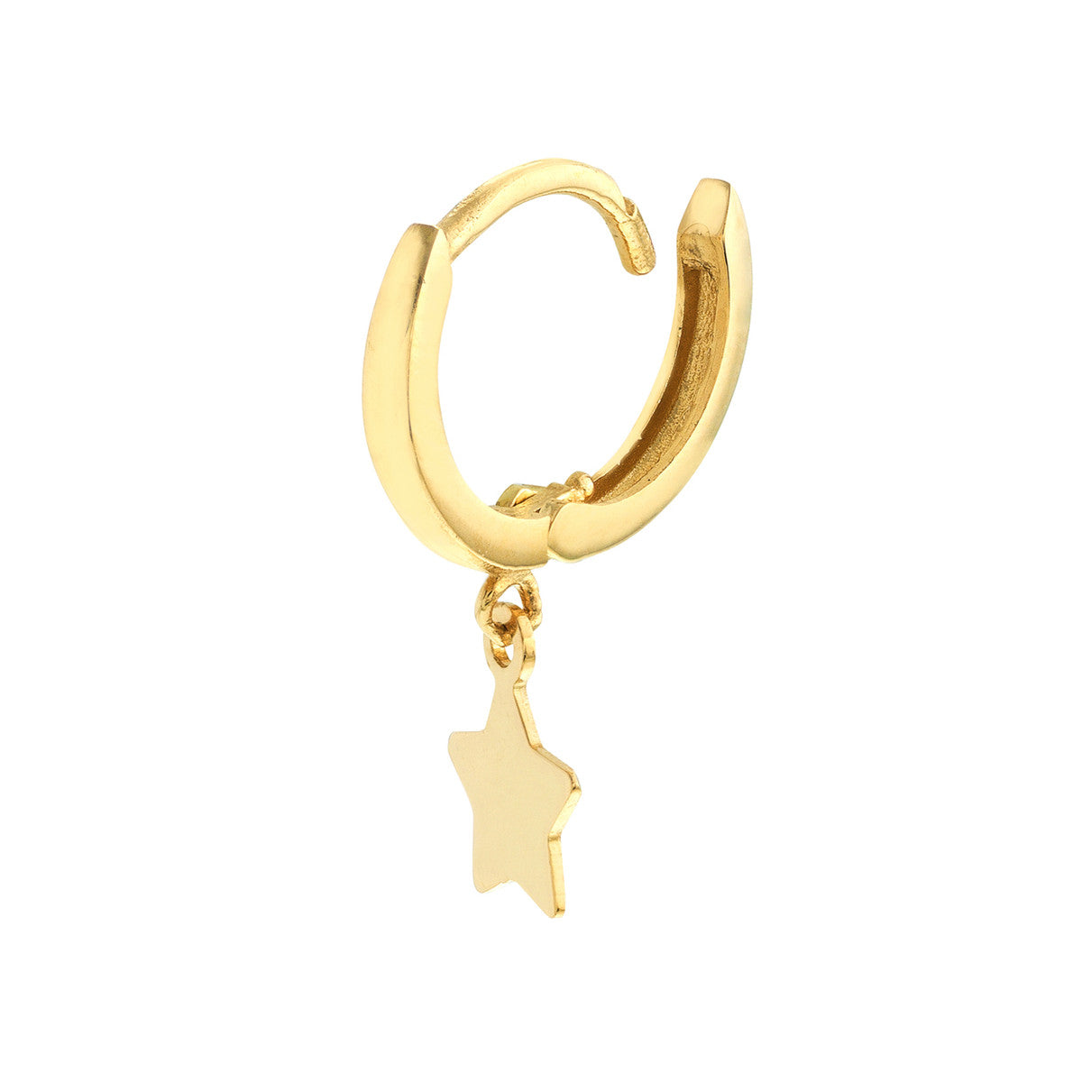 Mini Huggie Hoop Earrings with Star Drop
