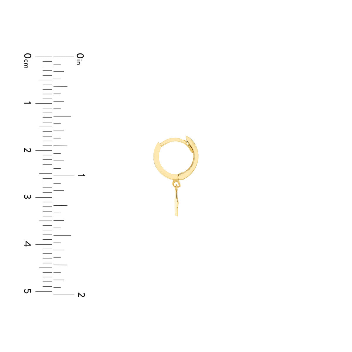 Mini Huggie Hoop Earrings with Star Drop