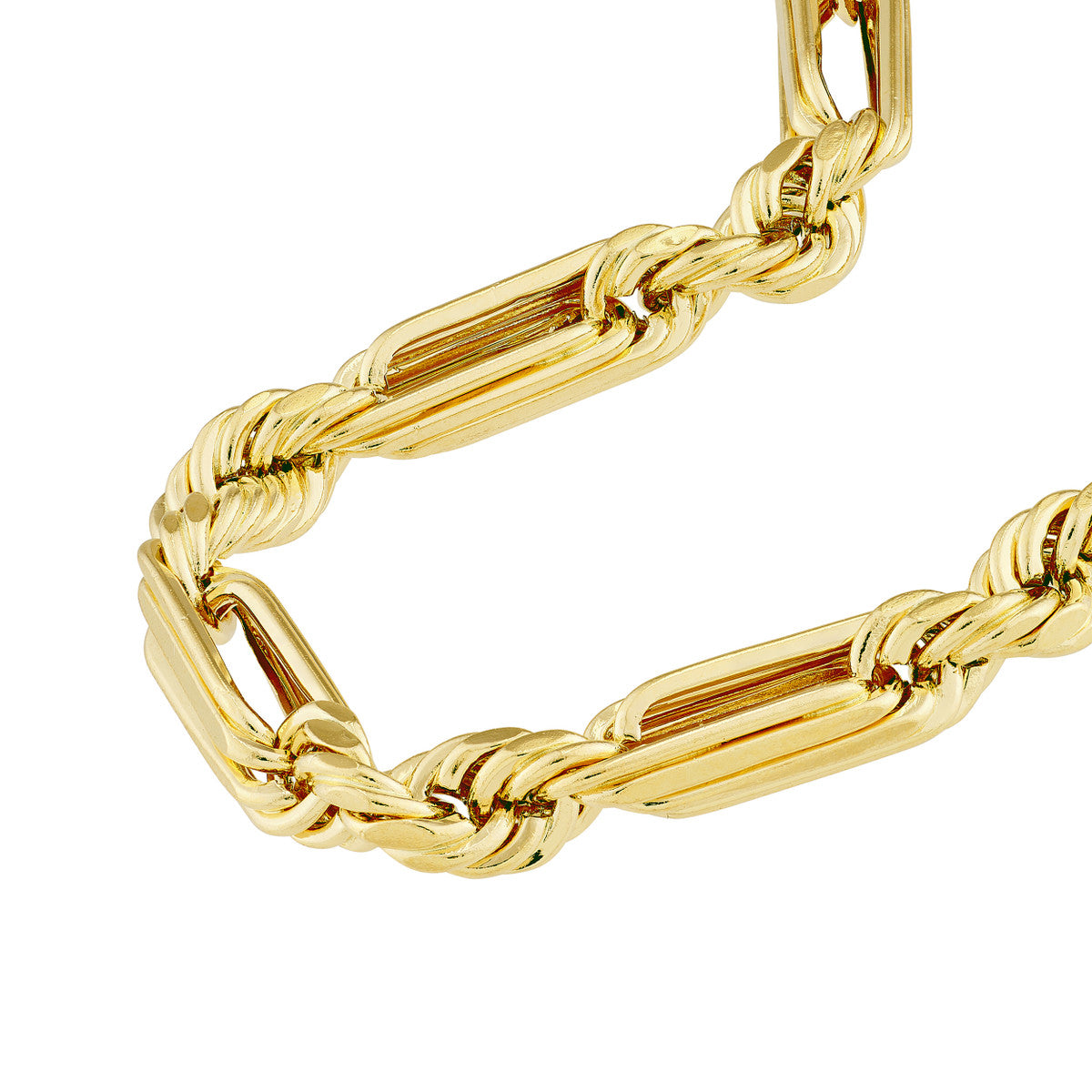 3.00mm D/C Hollow Figarope Milano Chain anklet