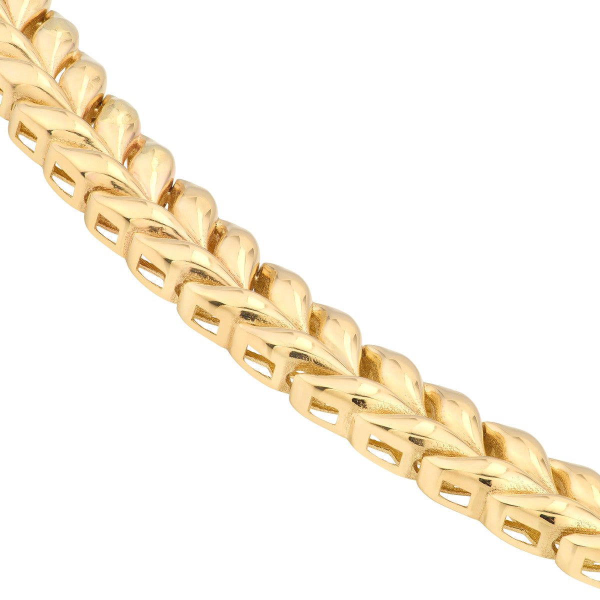 Polished Wheat Link Bracelet