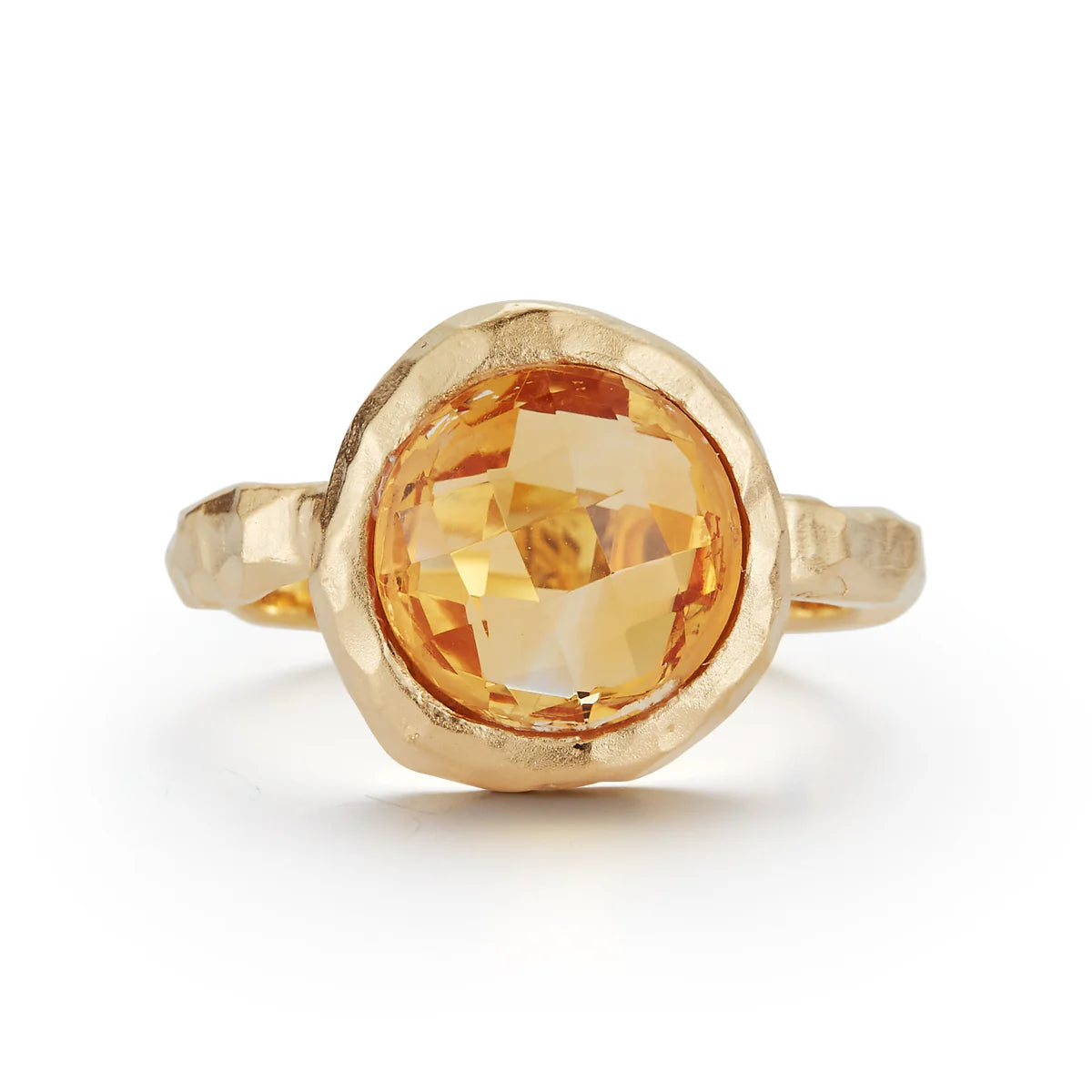 14K-Y CITRINE COCKTAIL RING