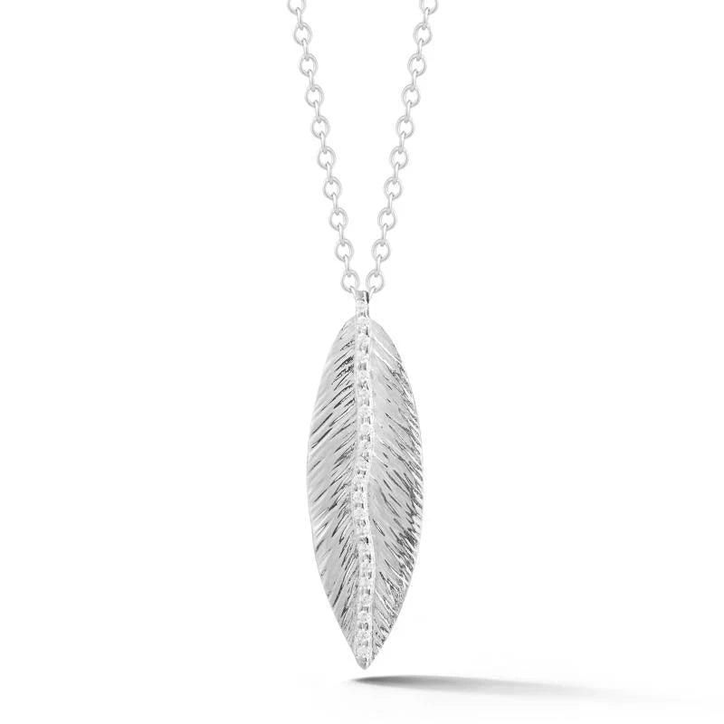 14K-Y FEATHER PENDANT 0.10 CARAT