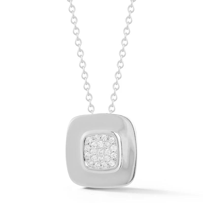 14K-Y SQUARE PENDANT 0.15 CARAT