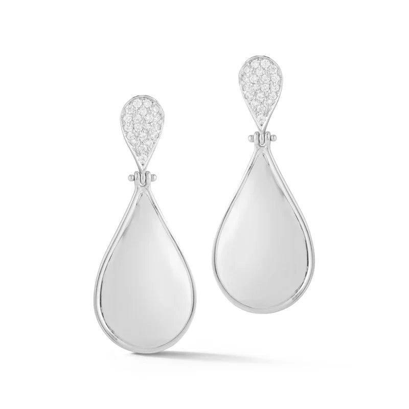 14K-Y TEAR-DROP EARR., 0.30CT