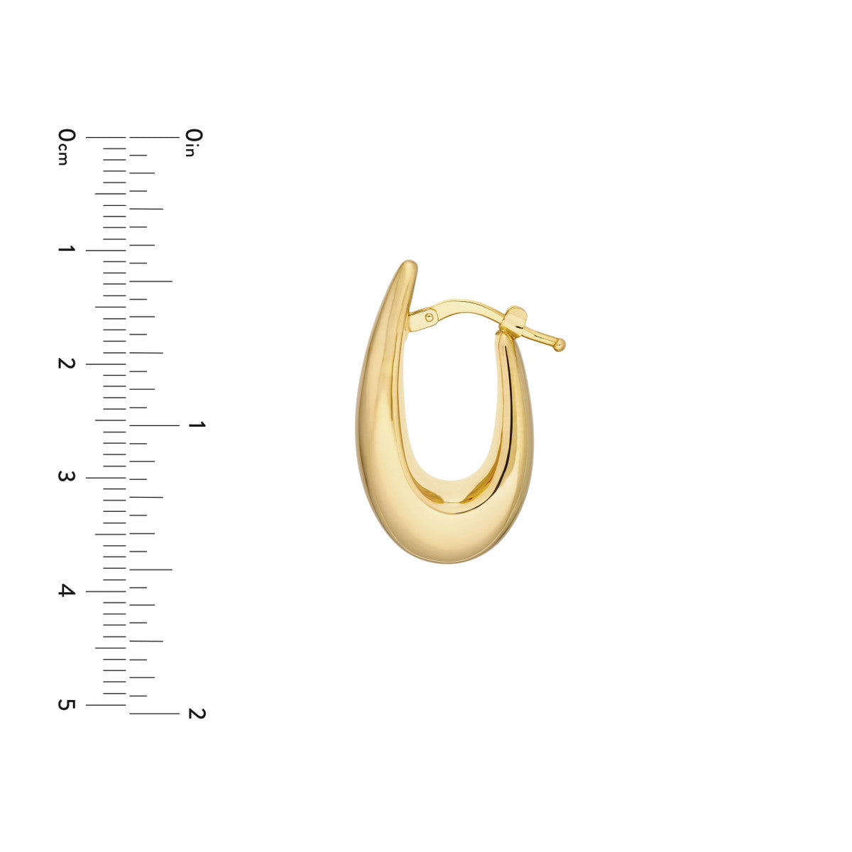 Graduated Oval Puff Mini Hoop Earrings