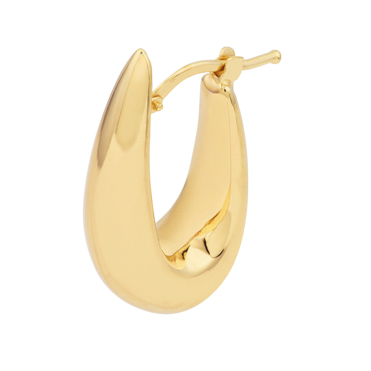 Graduated Oval Puff Mini Hoop Earrings