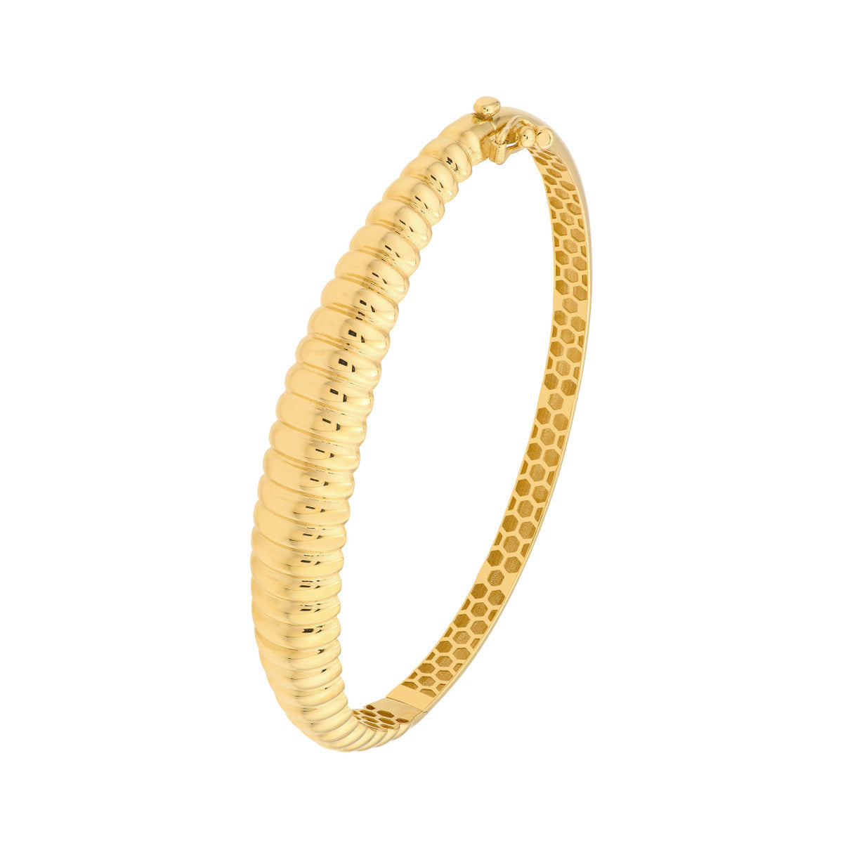 Graduated Ribbed Bangle Bracelet