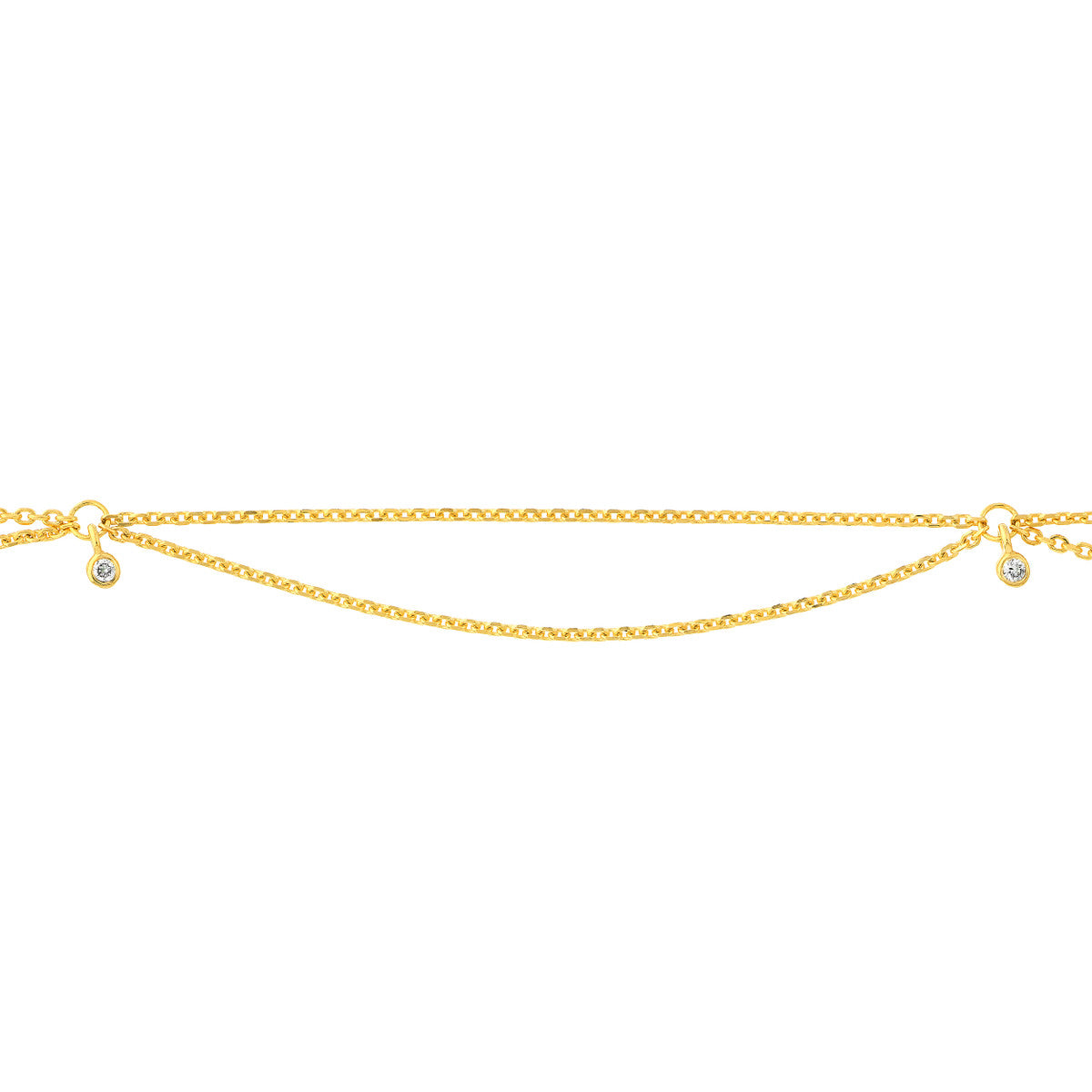 3pt Diamond Drape Anklet