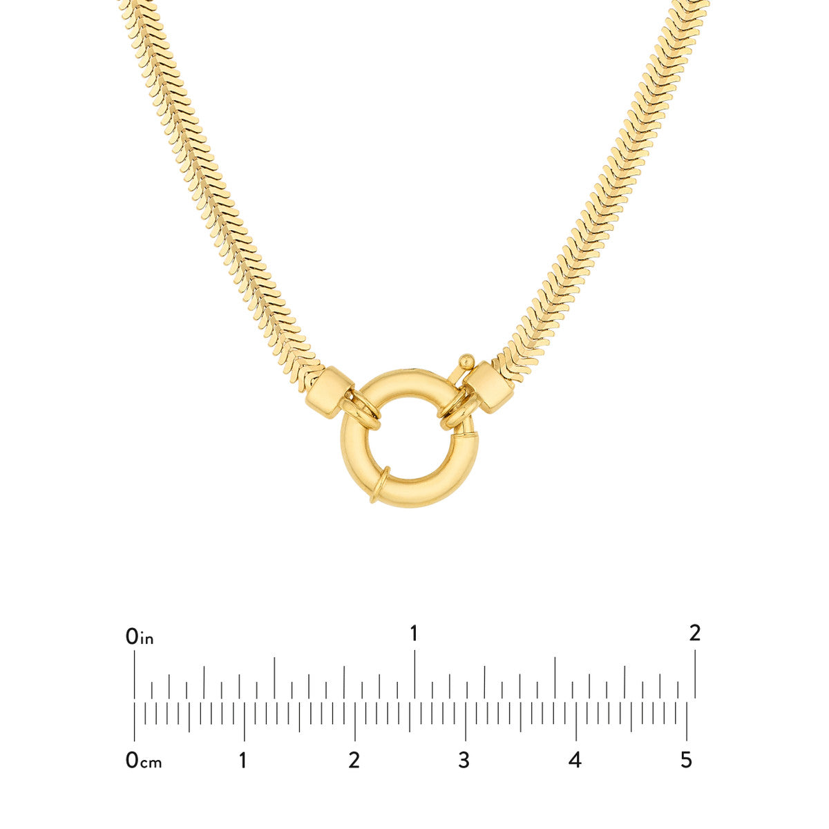 Fancy Lock Snake D/C Necklace