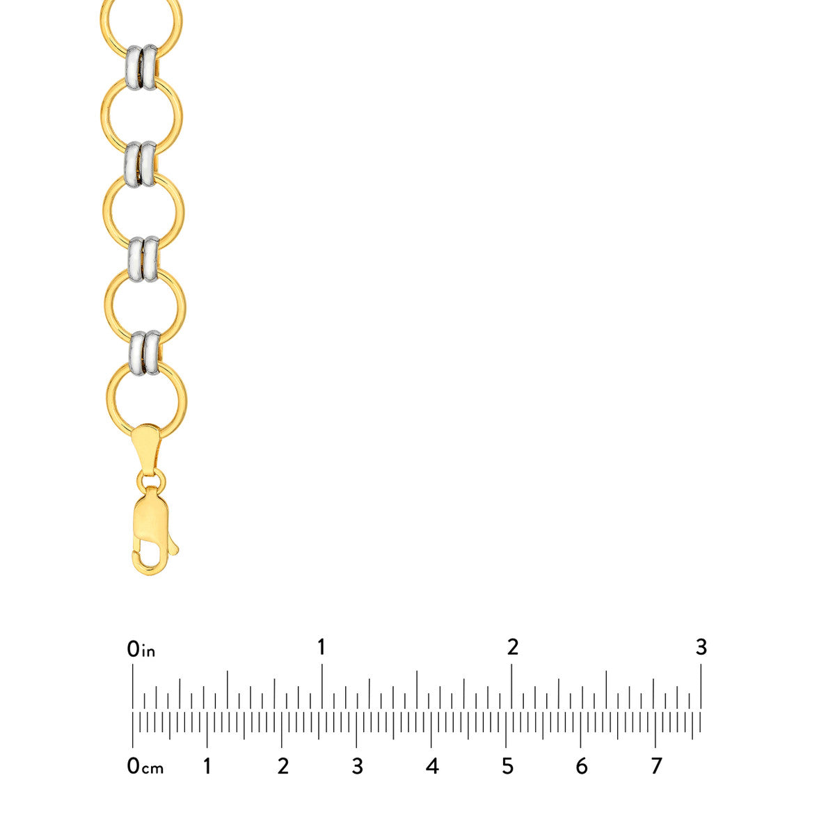 Two-Tone Round Link Necklace