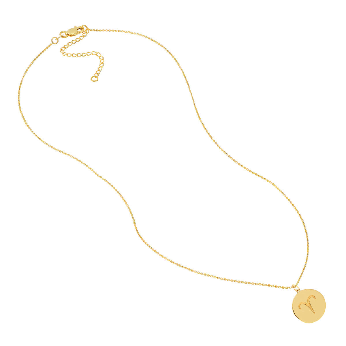 Aries Organic Disc Pendant Necklace