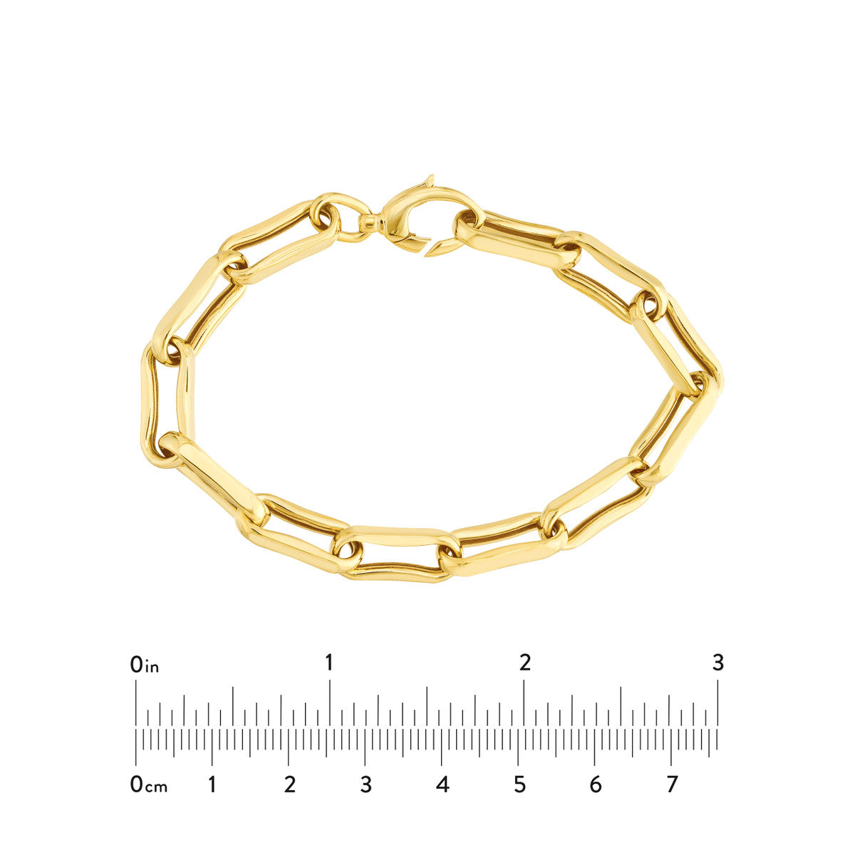 Oval Pinched Link Bracelet