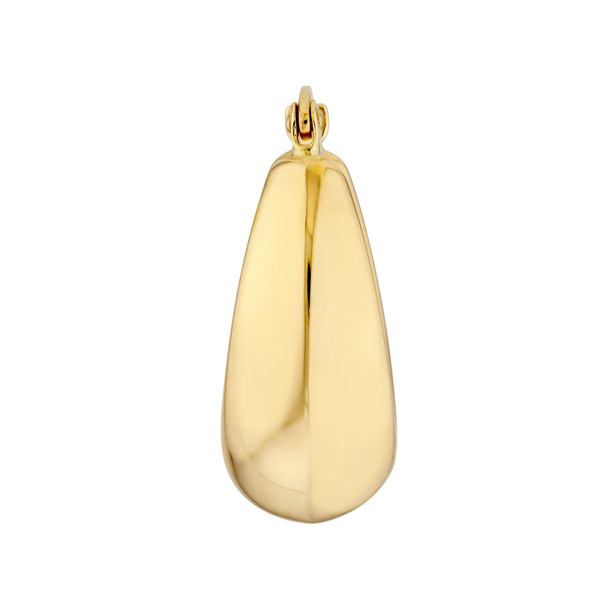 Oval Pointed Teardrop Hoop Earrings