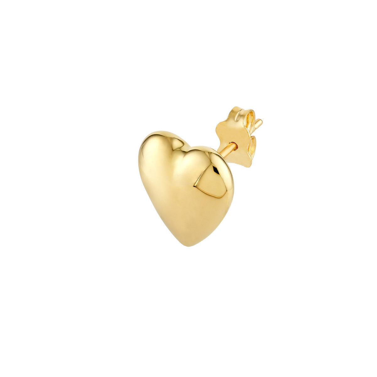 Polished Puff Heart Earrings