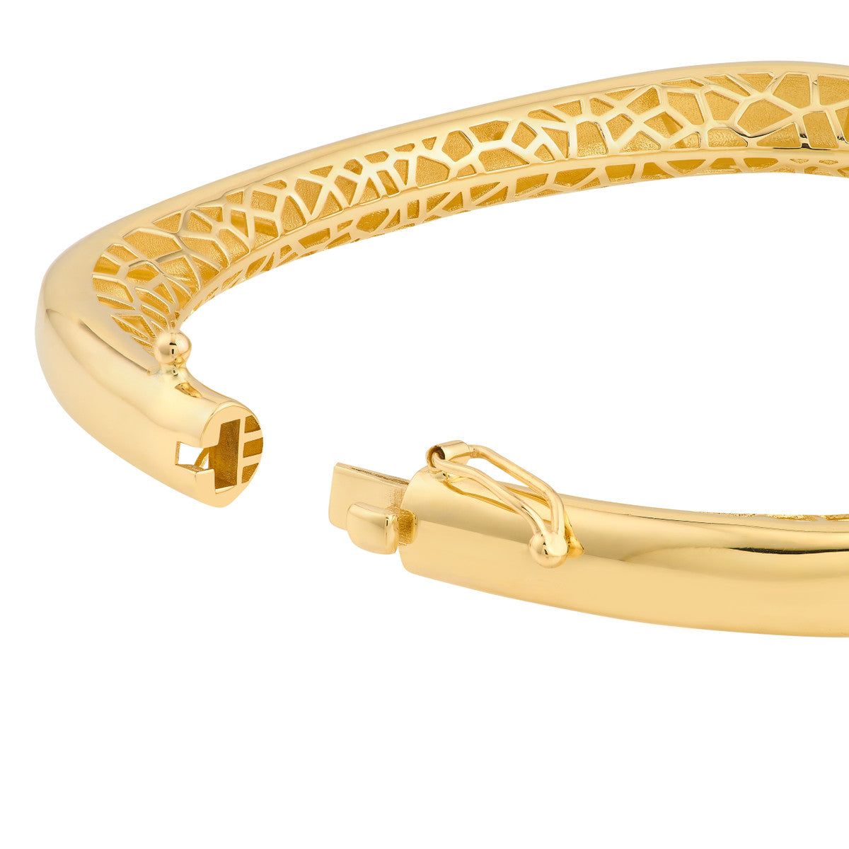 Polished Semi Round Bangle Bracelet