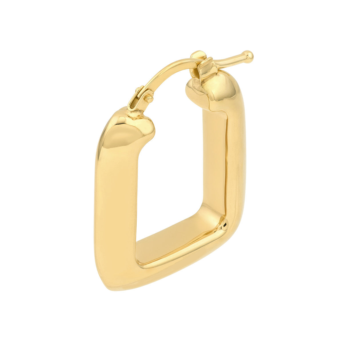 Puffy Square Shape Hoop Earrings