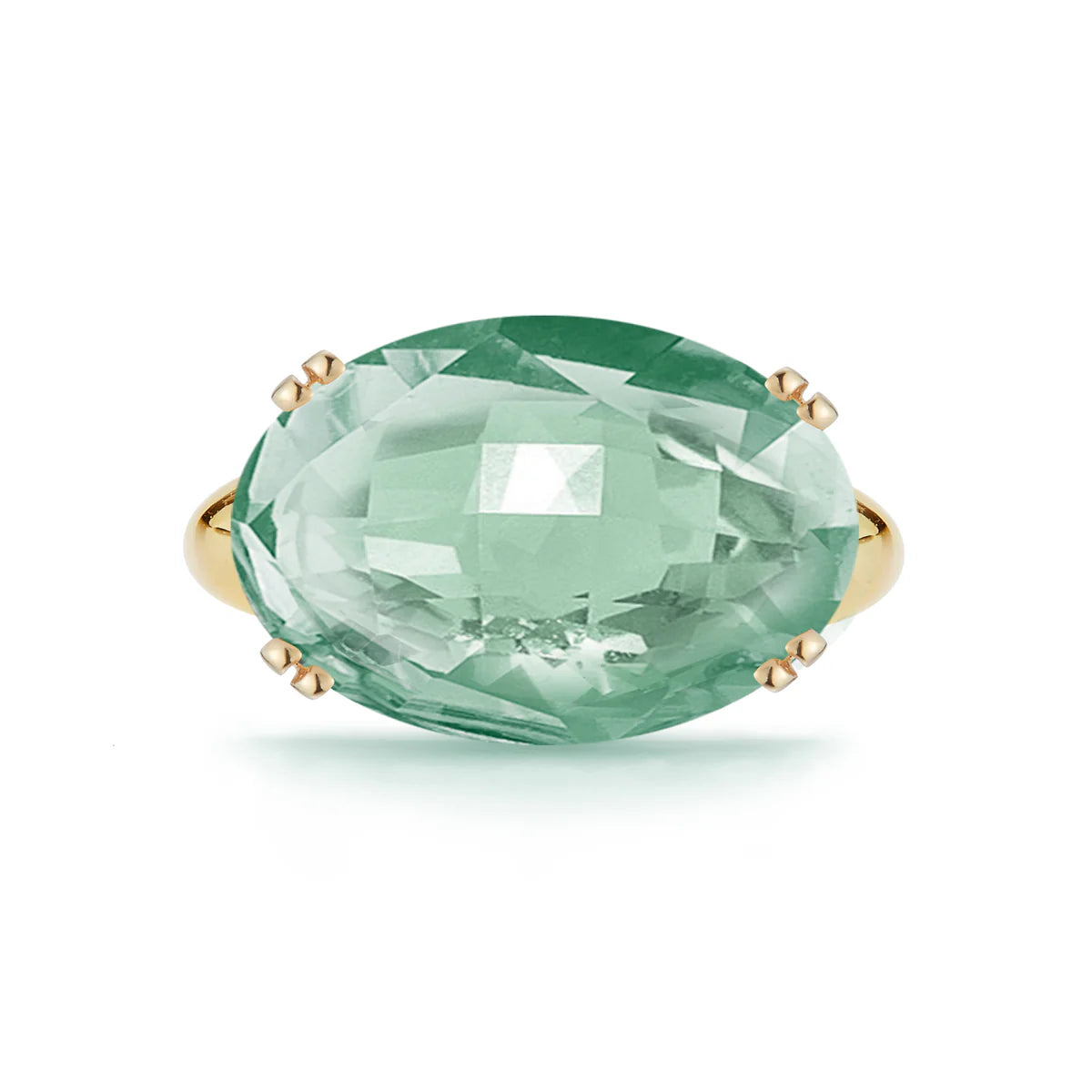 Green Amethyst Cocktail Ring