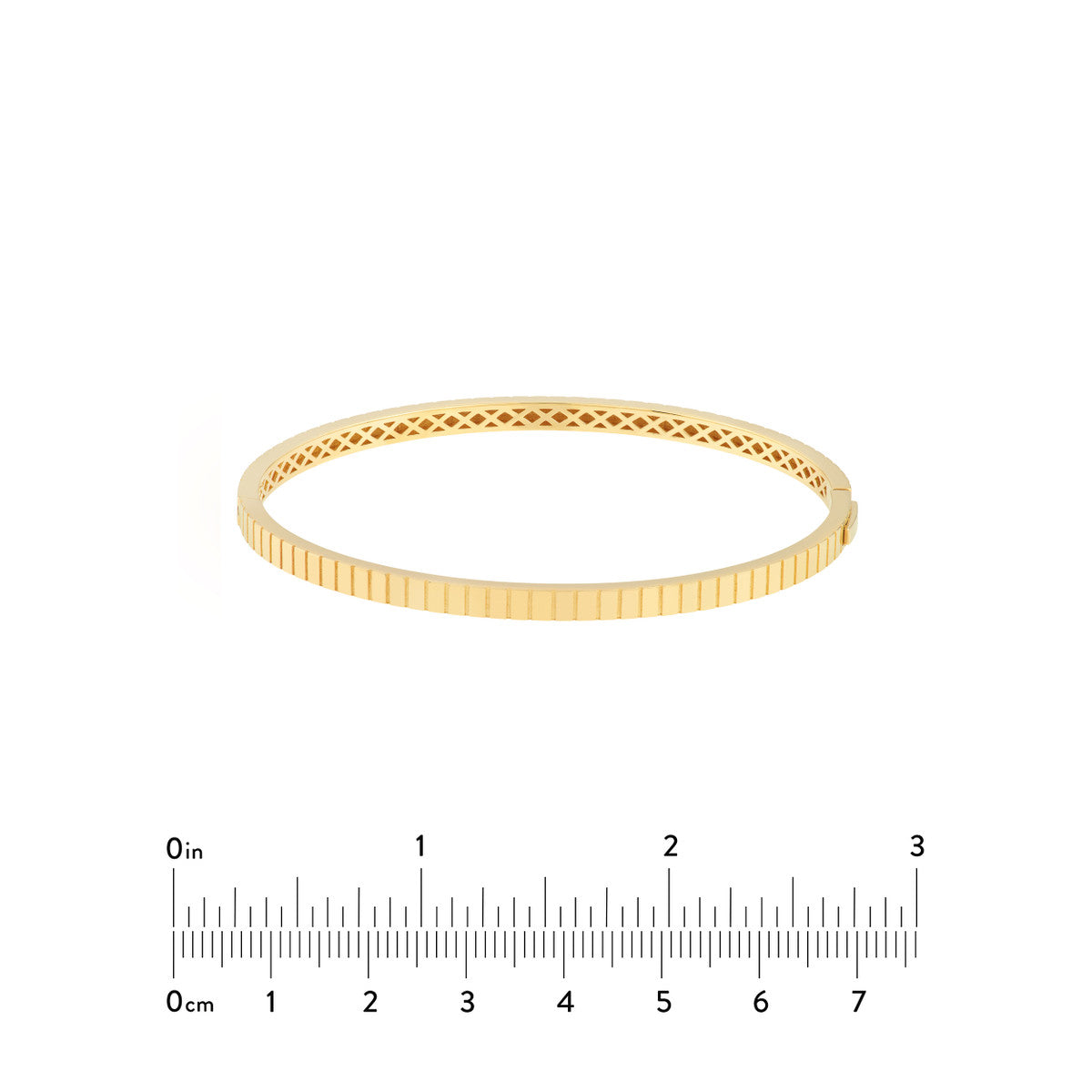 Fluted Hinge Weave Bangle Bracelet