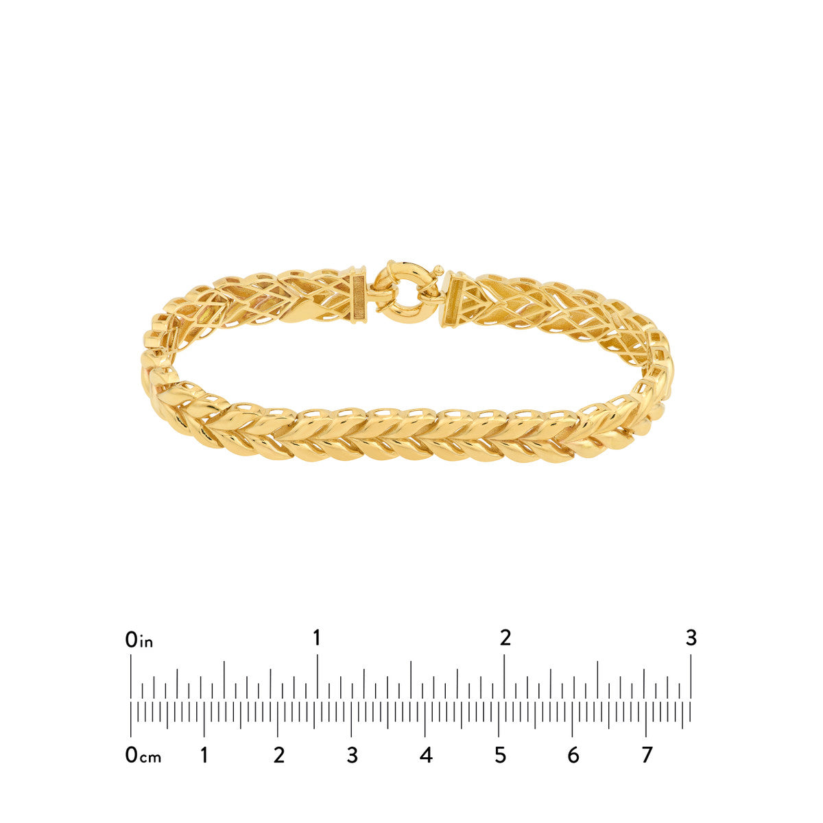 Polished Wheat Link Bracelet